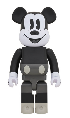 1000 % BEABRICK Mickey Mouse X Disney Black & White