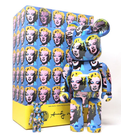 400% + 100% Bearbrick Andy Warhol - Marilyn Monroe Cadre Art 