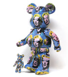 400% + 100% Bearbrick Andy Warhol - Marilyn Monroe Cadre Art 