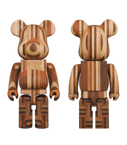 400 % Bearbrick Bois Karimoku Yosegi