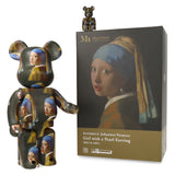 Bearbrick Johannes Vermeer (Girl with a Pearl Earring) 100% & 400% Set