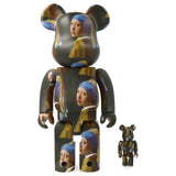 Bearbrick Johannes Vermeer (Girl with a Pearl Earring) 100% & 400% Set